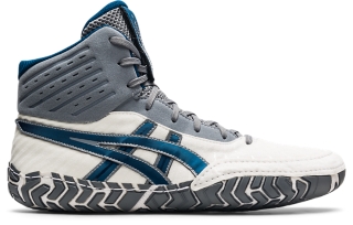 AGGRESSOR 4 | WHITE/MAKO BLUE | メンズ レスリング シューズ【ASICS