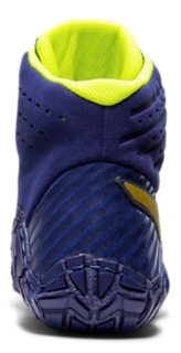 Blue and gold outlet asics wrestling shoes