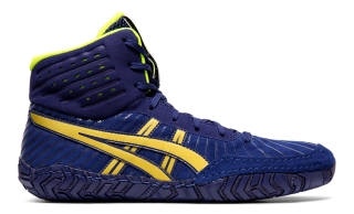 asics aggressor black and gold