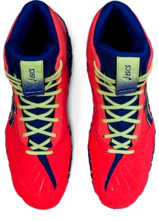 Asics aggressor blue and yellow best sale