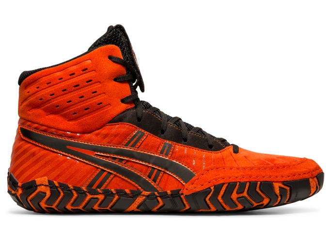 Asics aggressor 1 black cheap and red