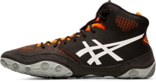 Orange and black asics wrestling shoes hotsell