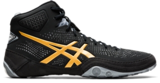 asics black and gold shoes