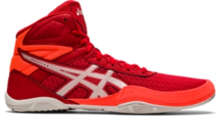 red asics netball trainers