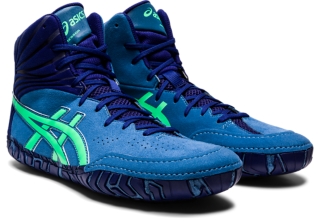 bloquear Mal uso Comité Men's AGGRESSOR 5 | Azure/New Leaf | Wrestling Shoes | ASICS