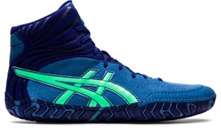 Men's AGGRESSOR 5 | Azure/New Leaf | Wrestling Shoes | ASICS