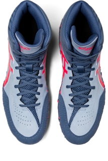 Asics aggressor 2 grey best sale and red