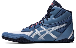 Asics blue deals wrestling shoes