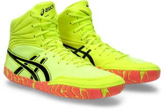 Men's AGGRESSOR 5 PARIS | Safety Yellow/Black | Wrestling Shoes | ASICS