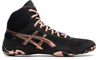 Women's MATBLAZER Black/Rose Gold Wrestling Shoes ASICS