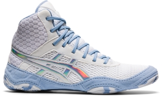 All white asics wrestling shoes sale