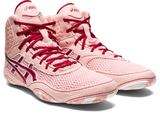 Asics wrestling store shoes pink