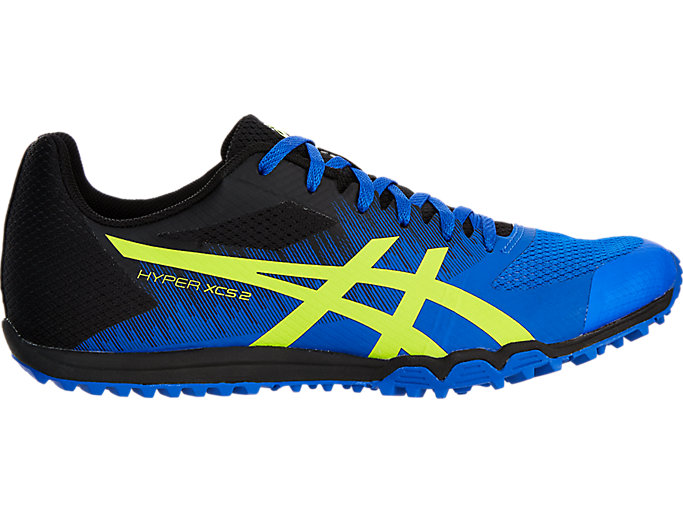 Image 1 of 7 of Unisex Illusion Blue/Hazard Green HYPER XCS 2 Unisex Track And Field Shoes