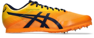 HYPER LD 6 Unisex Orange Pop Blue Expanse Unisex Leichtathletikschuhe ASICS DE