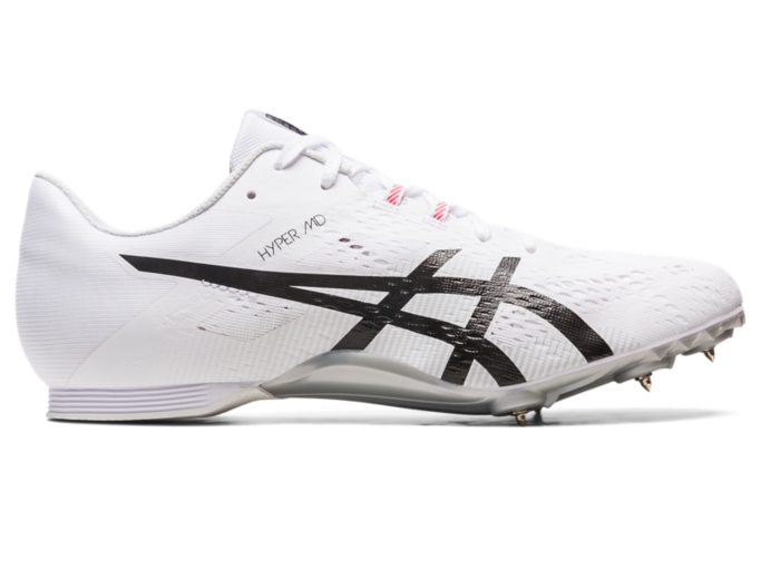 HYPER MD 8 Unisex White Black Track Field Shoes ASICS United States