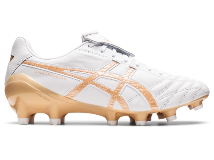 White asics shop footy boots