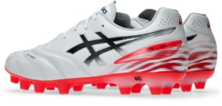 Image 3 of 8 of Unisex WHITE/FLASH RED DS LIGHT PRO WIDE Unisex Soccer Shoes