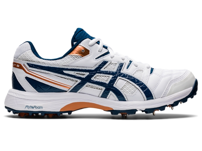 Men s GEL GULLY 6 White Mako Blue Cricket ASICS Australia