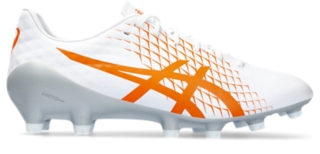 White asics football store boots