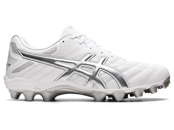 Image 1 of 7 of Men's White/Pure Silver GEL-LETHAL 19 Mens Football Shoes