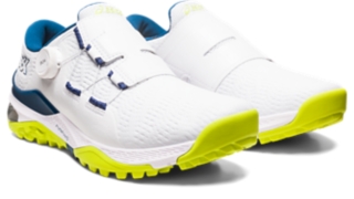 Men s GEL KAYANO ACE BOA White Mako Blue Golf Shoes ASICS