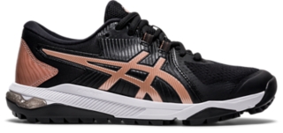 Women s GEL COURSE GLIDE Black Rose Gold Golf Shoes ASICS