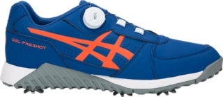 Men's GEL-PRESHOT BOA | Imperial/Nova Orange | Golf Shoes | ASICS