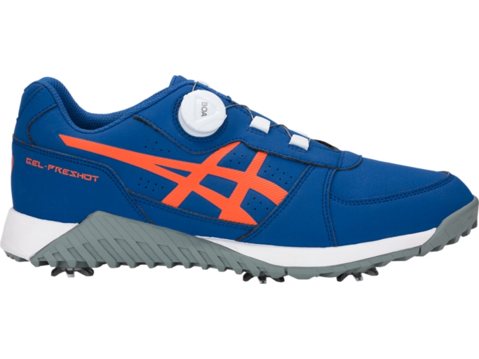 Men's GEL-PRESHOT BOA | Imperial/Nova Orange | Golf Shoes | ASICS