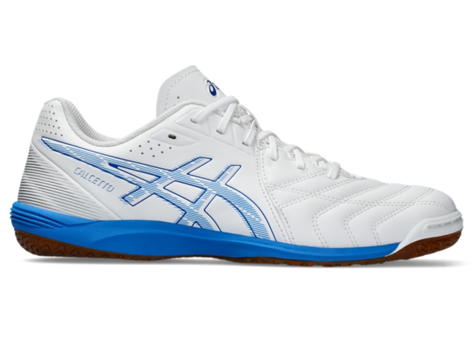 CALCETTO WD 9 WIDE Unisex WHITE ELECTRIC BLUE Unisex Futsal Shoes ASICS Singapore