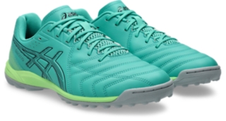 Image 2 of 8 of Unisex AURORA GREEN/MIDNIGHT CALCETTO WD 9 TF WIDE Unisex Futsal Shoes