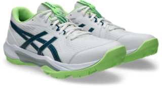 Image 2 of 8 of Unisex WHITE/DARK TEAL GEL-PEAKE 3 Unisex Cricket Shoes