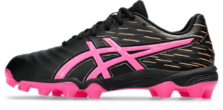 Black and 2025 pink asics boots