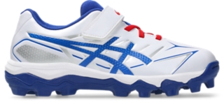 White/Asics Blue