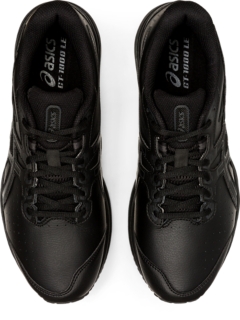 Asics black hot sale leather trainers