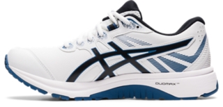 Asics mens white leather 2024 shoes