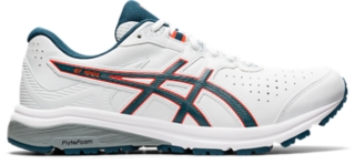 asics mens white leather shoes