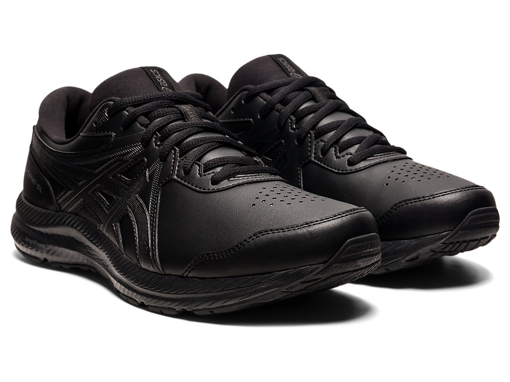 densidad cuchara Nido Men's GEL-CONTEND WALKER EXTRA WIDE | Black/Black | Running Shoes | ASICS