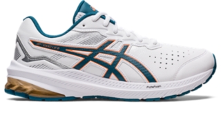 GT 1000 LEATHER 2 2E WIDE Men White Ink Teal Men s Walking Shoes Sandals ASICS Australia