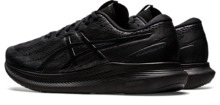 Black asics 2025 walking shoes