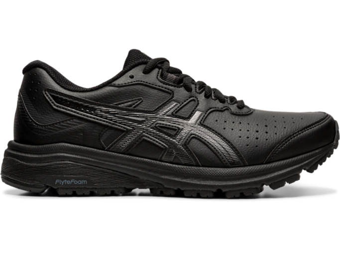 Solid black shop womens asics