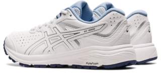 womens white leather asics