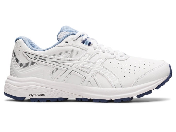 Women's GT-1000 LEATHER (D WIDE) | White/White | Training & Gym | ASICS ...