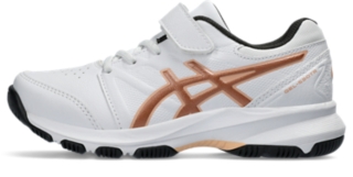 Asics shoes kids sales gold