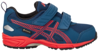 Tr Runnermini Gore Tex防水 2 ダークネイビー フラッシュレッド キッズ スクスク Asics