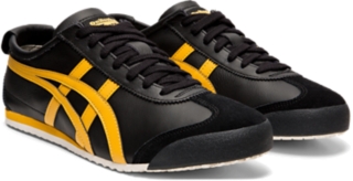 Onitsuka tiger shoes black best sale and gold