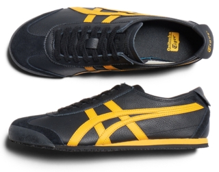 Asics mexico 66 black yellow hotsell