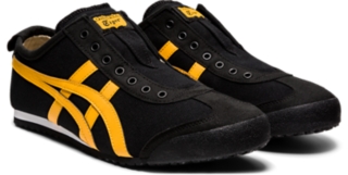 Black and cheap yellow onitsuka tigers