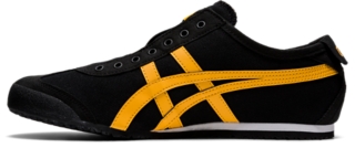 Men S Mexico 66 Slip On Black Tiger Yellow Shoes Onitsuka Tiger