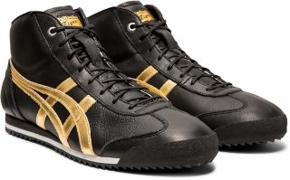 Asics tigers black on sale and gold high tops