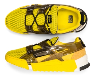 Unisex BIG LOGO RUNNER SANDAL Vibrant Yellow Black UNISEX